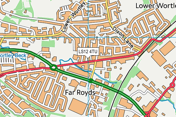 LS12 4TU map - OS VectorMap District (Ordnance Survey) LS12 4TU map - OS VectorMap District (Ordnance Survey)