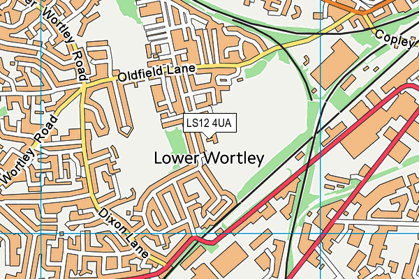 LS12 4UA map - OS VectorMap District (Ordnance Survey) LS12 4UA map - OS VectorMap District (Ordnance Survey)