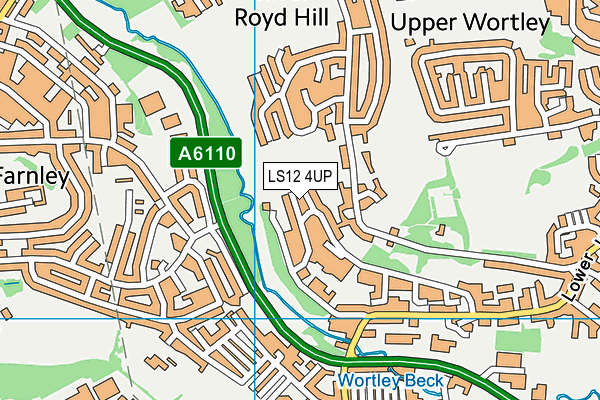LS12 4UP map - OS VectorMap District (Ordnance Survey) LS12 4UP map - OS VectorMap District (Ordnance Survey)