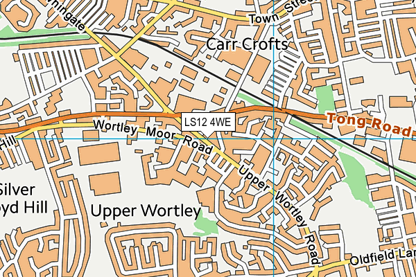 LS12 4WE map - OS VectorMap District (Ordnance Survey) LS12 4WE map - OS VectorMap District (Ordnance Survey)
