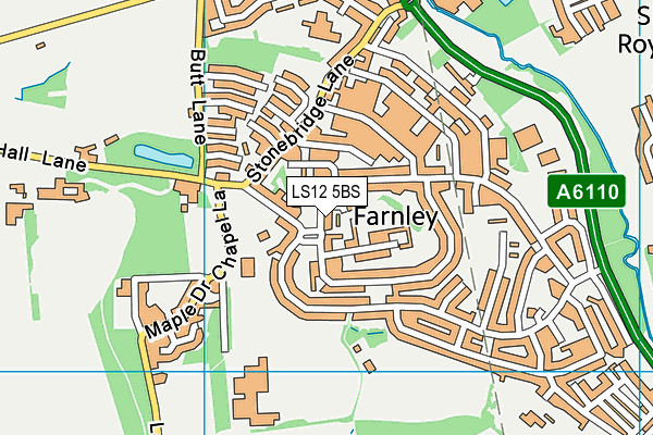 LS12 5BS map - OS VectorMap District (Ordnance Survey) LS12 5BS map - OS VectorMap District (Ordnance Survey)