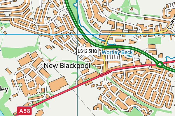 LS12 5HQ map - OS VectorMap District (Ordnance Survey)