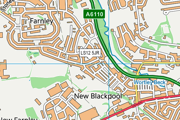 LS12 5JR map - OS VectorMap District (Ordnance Survey) LS12 5JR map - OS VectorMap District (Ordnance Survey)