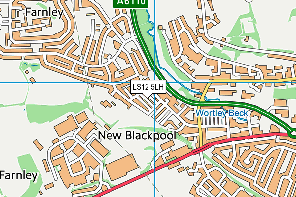 LS12 5LH map - OS VectorMap District (Ordnance Survey) LS12 5LH map - OS VectorMap District (Ordnance Survey)