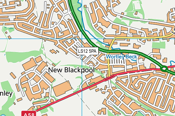 LS12 5PA map - OS VectorMap District (Ordnance Survey) LS12 5PA map - OS VectorMap District (Ordnance Survey)