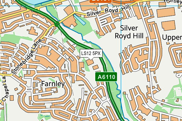 LS12 5PX map - OS VectorMap District (Ordnance Survey) LS12 5PX map - OS VectorMap District (Ordnance Survey)