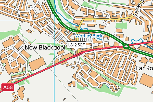 LS12 5QF map - OS VectorMap District (Ordnance Survey) LS12 5QF map - OS VectorMap District (Ordnance Survey)