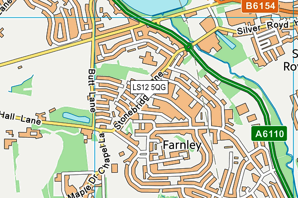 LS12 5QG map - OS VectorMap District (Ordnance Survey) LS12 5QG map - OS VectorMap District (Ordnance Survey)