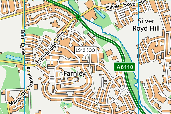 LS12 5QQ map - OS VectorMap District (Ordnance Survey) LS12 5QQ map - OS VectorMap District (Ordnance Survey)