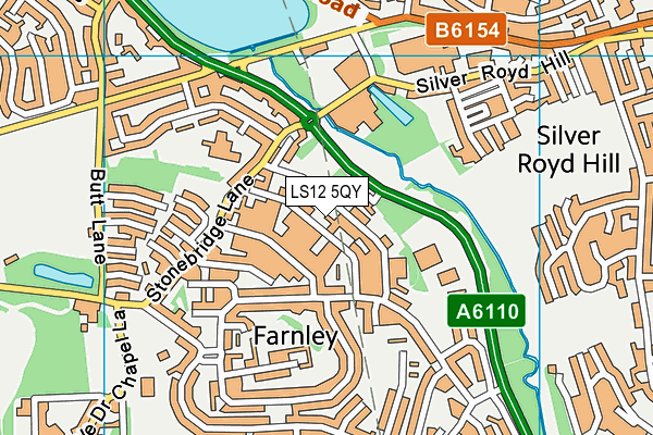 LS12 5QY map - OS VectorMap District (Ordnance Survey) LS12 5QY map - OS VectorMap District (Ordnance Survey)