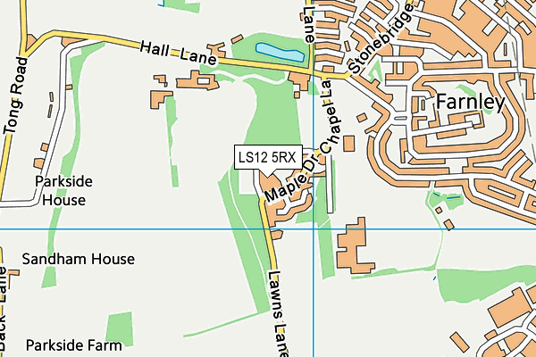 LS12 5RX map - OS VectorMap District (Ordnance Survey) LS12 5RX map - OS VectorMap District (Ordnance Survey)