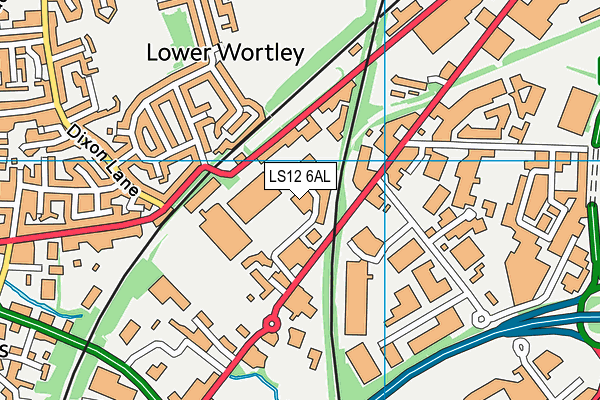 LS12 6AL map - OS VectorMap District (Ordnance Survey) LS12 6AL map - OS VectorMap District (Ordnance Survey)