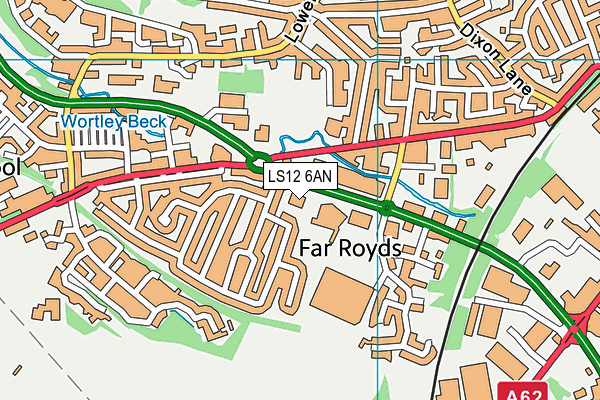 LS12 6AN map - OS VectorMap District (Ordnance Survey)