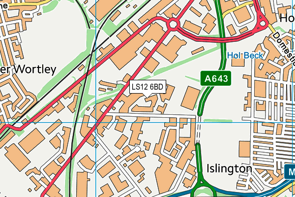 LS12 6BD map - OS VectorMap District (Ordnance Survey) LS12 6BD map - OS VectorMap District (Ordnance Survey)