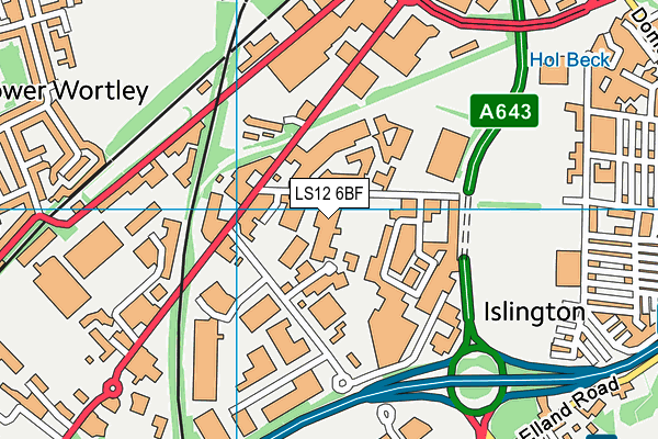 LS12 6BF map - OS VectorMap District (Ordnance Survey) LS12 6BF map - OS VectorMap District (Ordnance Survey)
