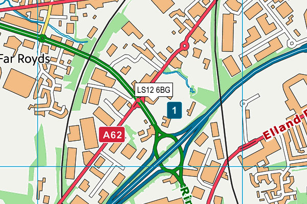 LS12 6BG map - OS VectorMap District (Ordnance Survey) LS12 6BG map - OS VectorMap District (Ordnance Survey)