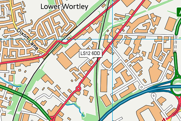 LS12 6DD map - OS VectorMap District (Ordnance Survey) LS12 6DD map - OS VectorMap District (Ordnance Survey)