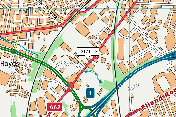 LS12 6DG map - OS VectorMap District (Ordnance Survey) LS12 6DG map - OS VectorMap District (Ordnance Survey)