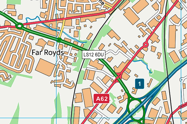 LS12 6DU map - OS VectorMap District (Ordnance Survey) LS12 6DU map - OS VectorMap District (Ordnance Survey)