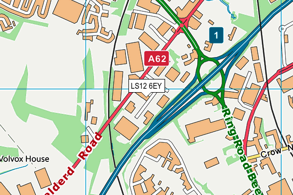 LS12 6EY map - OS VectorMap District (Ordnance Survey)