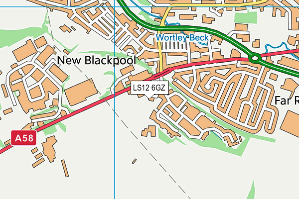 LS12 6GZ map - OS VectorMap District (Ordnance Survey) LS12 6GZ map - OS VectorMap District (Ordnance Survey)