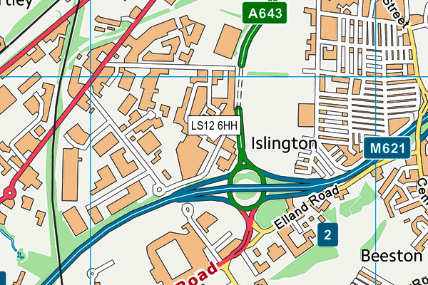 LS12 6HH map - OS VectorMap District (Ordnance Survey) LS12 6HH map - OS VectorMap District (Ordnance Survey)
