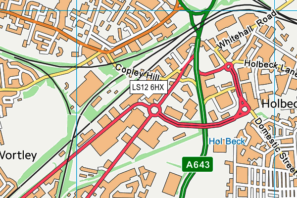 LS12 6HX map - OS VectorMap District (Ordnance Survey) LS12 6HX map - OS VectorMap District (Ordnance Survey)