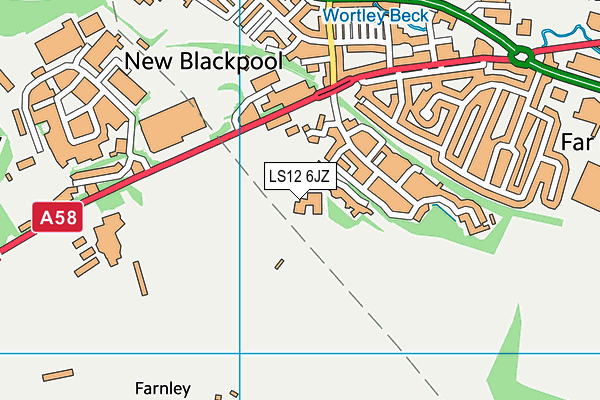 LS12 6JZ map - OS VectorMap District (Ordnance Survey) LS12 6JZ map - OS VectorMap District (Ordnance Survey)