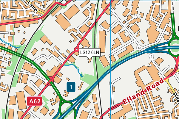LS12 6LN map - OS VectorMap District (Ordnance Survey) LS12 6LN map - OS VectorMap District (Ordnance Survey)