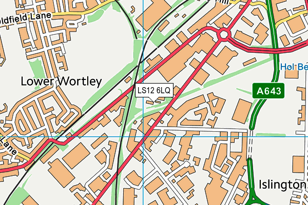 LS12 6LQ map - OS VectorMap District (Ordnance Survey) LS12 6LQ map - OS VectorMap District (Ordnance Survey)