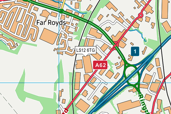 LS12 6TG map - OS VectorMap District (Ordnance Survey) LS12 6TG map - OS VectorMap District (Ordnance Survey)