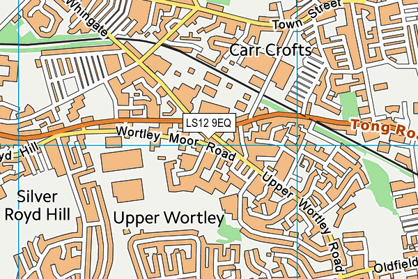 LS12 9EQ map - OS VectorMap District (Ordnance Survey) LS12 9EQ map - OS VectorMap District (Ordnance Survey)