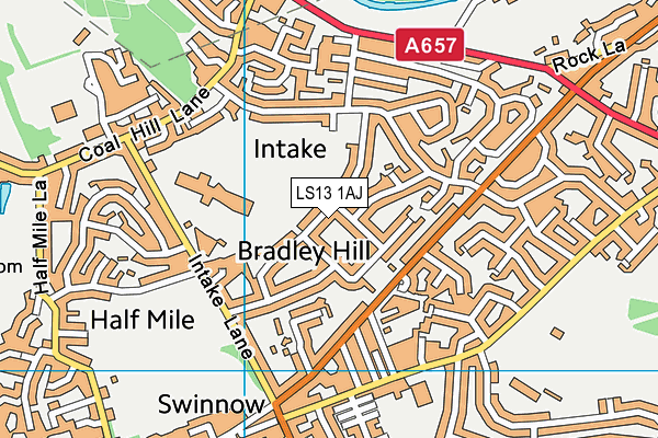 LS13 1AJ map - OS VectorMap District (Ordnance Survey) LS13 1AJ map - OS VectorMap District (Ordnance Survey)