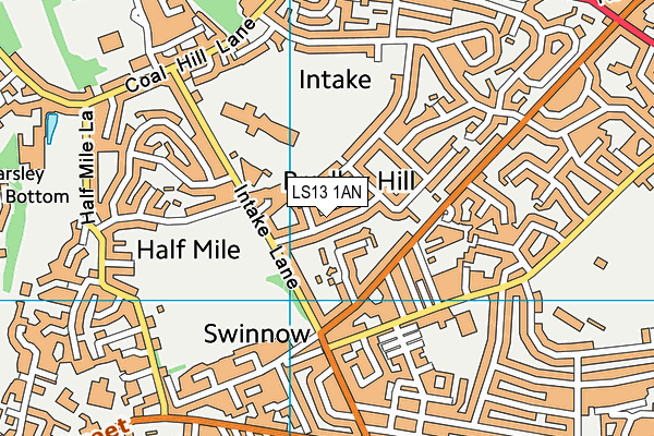 LS13 1AN map - OS VectorMap District (Ordnance Survey) LS13 1AN map - OS VectorMap District (Ordnance Survey)