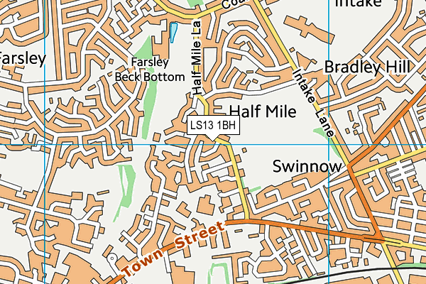 LS13 1BH map - OS VectorMap District (Ordnance Survey)