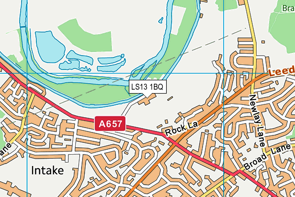 LS13 1BQ map - OS VectorMap District (Ordnance Survey) LS13 1BQ map - OS VectorMap District (Ordnance Survey)