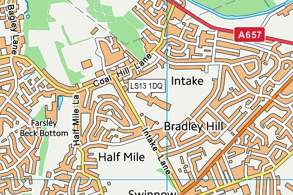 LS13 1DQ map - OS VectorMap District (Ordnance Survey) LS13 1DQ map - OS VectorMap District (Ordnance Survey)