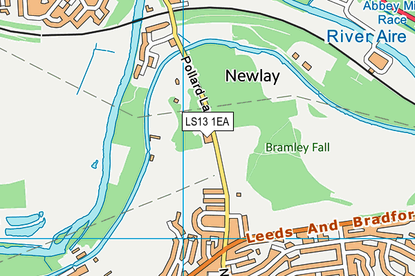 LS13 1EA map - OS VectorMap District (Ordnance Survey)