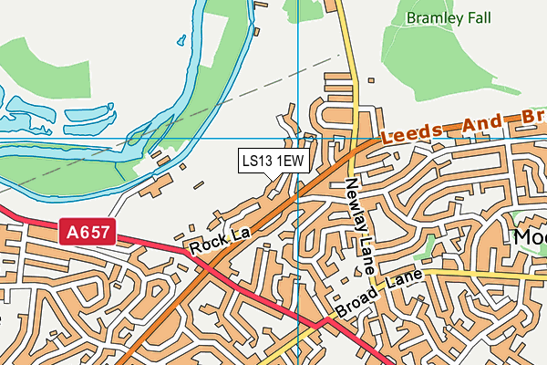 LS13 1EW map - OS VectorMap District (Ordnance Survey) LS13 1EW map - OS VectorMap District (Ordnance Survey)