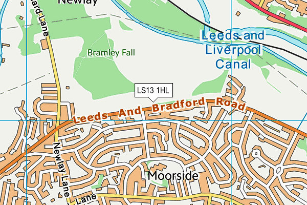 LS13 1HL map - OS VectorMap District (Ordnance Survey) LS13 1HL map - OS VectorMap District (Ordnance Survey)