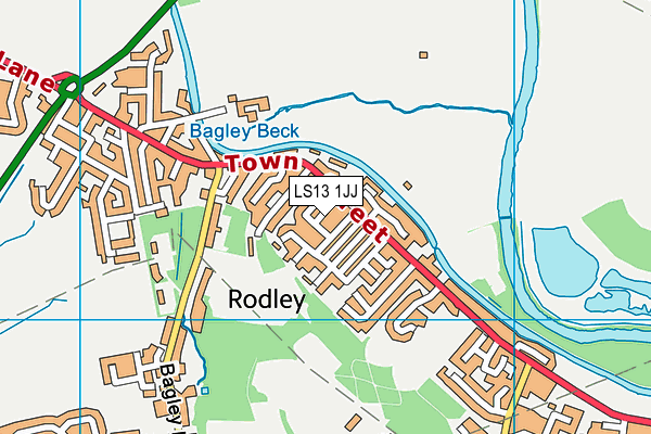 LS13 1JJ map - OS VectorMap District (Ordnance Survey) LS13 1JJ map - OS VectorMap District (Ordnance Survey)
