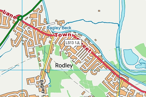 LS13 1JL map - OS VectorMap District (Ordnance Survey)