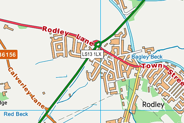 LS13 1LX map - OS VectorMap District (Ordnance Survey) LS13 1LX map - OS VectorMap District (Ordnance Survey)