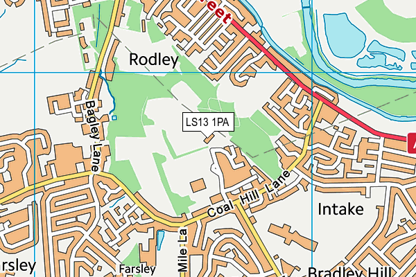 LS13 1PA map - OS VectorMap District (Ordnance Survey) LS13 1PA map - OS VectorMap District (Ordnance Survey)
