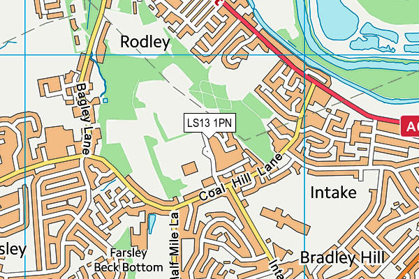 LS13 1PN map - OS VectorMap District (Ordnance Survey) LS13 1PN map - OS VectorMap District (Ordnance Survey)