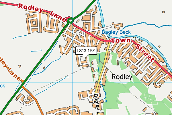 LS13 1PZ map - OS VectorMap District (Ordnance Survey) LS13 1PZ map - OS VectorMap District (Ordnance Survey)