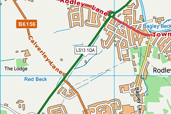 LS13 1QA map - OS VectorMap District (Ordnance Survey) LS13 1QA map - OS VectorMap District (Ordnance Survey)