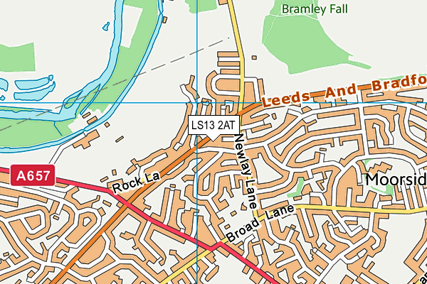 LS13 2AT map - OS VectorMap District (Ordnance Survey) LS13 2AT map - OS VectorMap District (Ordnance Survey)