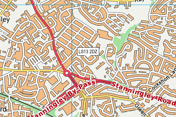 LS13 2DZ map - OS VectorMap District (Ordnance Survey) LS13 2DZ map - OS VectorMap District (Ordnance Survey)