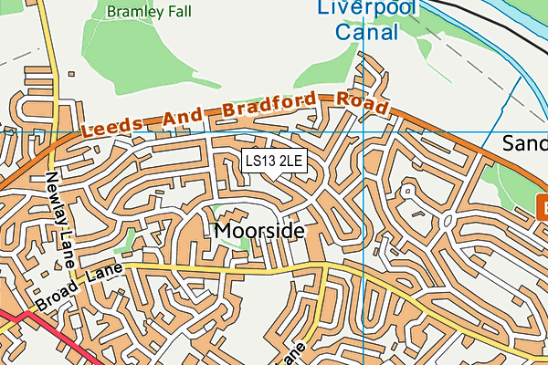LS13 2LE map - OS VectorMap District (Ordnance Survey)